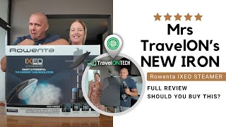 Was This Worth It  Unboxing amp Trying the Rowenta IXEO Iron amp Setamer  Mrs TravelOn Reacts To Gift [upl. by Jamison]