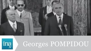 Georges Pompidou reçoit Habib Bourguiba à lElysée  Archive vidéo INA [upl. by Enoryt300]