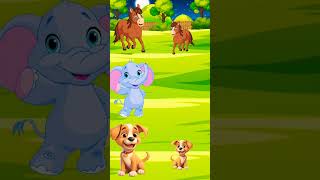 dogy ko mile dogy papa cartoon elephant horse [upl. by Ilona757]