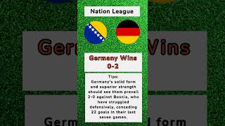 UEFA Nations League Bosnia and Herzegovina vs Germany prediction Football UEFA Germany Bosnia [upl. by Ruelle421]