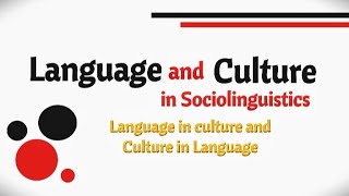 Language and Culture in Sociolinguistics detail in urdu hindi [upl. by Jacqueline]