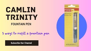 Camlin Trinity Fountain Pen Review  How to refill a fountain pen ink  Fountain pen under 100 Rs [upl. by Giovanni]