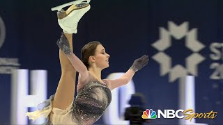 At 16 Anna Shcherbakova captures title at 2021 World Figure Skating Championships  NBC Sports [upl. by Ametaf]