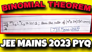 BINOMIAL THEOREM JEE MAINS 2023 PYQ BEST EXPLANATION [upl. by Ahsoyek]