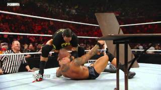 Raw John Cena vs Randy Orton  Tables Match [upl. by Hekking243]