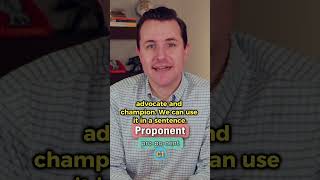 Proponent  Meaning Pronunciation Synonyms and an Example Sentence English Word of the Day [upl. by Arelus]