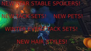 NEW STAR STABLE SPOILERS CRISTMAS SPOILERS NEW TACK SETS NEW PETS NEW HAIR STYLES AND MORE [upl. by Yrrat]