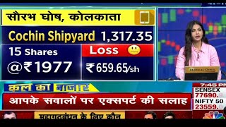 COCHIN SHIPYARD SHARE ANALYSIS  COCHIN SHIPYARD SHARE TARGET cochinshipyard [upl. by Ynabla381]