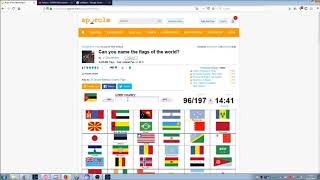 Sporcle  Recognizing every country by its flag in 652 [upl. by Ahon]