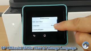 HP OfficeJet 8015e How to Change the Language [upl. by Neslund608]