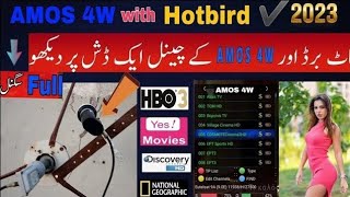 How to set Amos Satellite  4w with Hotbird 13e on 5 Feet dish [upl. by Nuhsar1]