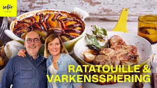 Gebakken varkensspiering met ratatouille uit de oven  Sofie Dumont [upl. by Scarlett807]