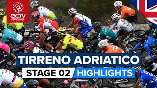 Sprinters Do Battle  TirrenoAdriatico 2022 Stage 2 Highlights [upl. by Arlin]