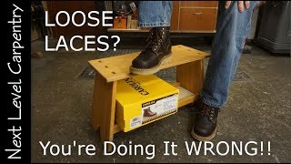 How to Tie Workboot Laces so they STAY Tied [upl. by Masha424]