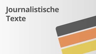 Journalistische Textsorten  Deutsch  Textsorten und Aufsatz [upl. by Khalsa]