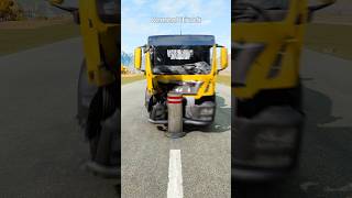 Trucks vs Bollard 😅 beamngdrive shorts  BeamNGDrive [upl. by Ybanrab198]