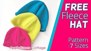 Want this Fleece HAT PATTERN for FREE😍 ↓↓↓ [upl. by Wandis211]