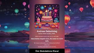 Alles Gute zum Geburtstag Andrea Happy Birthday Glückwünsche Gratulation [upl. by Ecirtac]