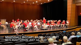 Marshall Rotary Band Concert July 10 2024 Highlights [upl. by Vlada]