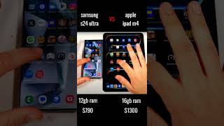 samsung s24 ultra vs apple ipad pro m4 speed test [upl. by Aettam]