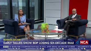 Botswana Election  Early tallies show BDP losing six decade rule [upl. by Anahsek]