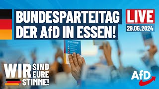 Live aus Essen AfDBundesparteitag mit Neuwahlen Bundesvorstand [upl. by Acilef60]