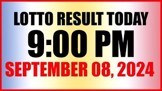 Lotto Result Today 9pm Draw September 8 2024 Swertres Ez2 Pcso [upl. by Orofselet]