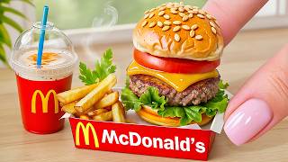 Satisfying Miniature McDonalds Meal Recipe  How To Cook Yummy Miniature Beef Burger McDonalds Style [upl. by Itsirc]