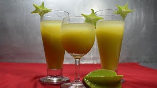 Fresh Healthy Carambola Juice recipe for best immune system Starfruit Juice  कमरख शरबत Star Fruit [upl. by Eirrem]