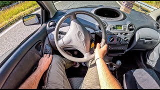 2002 Toyota Yaris I 13 i 16V 86HP 0100 POV Test Drive 1775 Joe Black [upl. by Thorn]