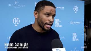 Nnamdi Asomugha on the Red Carpet  Crown Heights  NVFF17 [upl. by Inhsor]