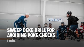 Sweep Deke Drill For Avoiding Poke Checks [upl. by Rehpotsirc]