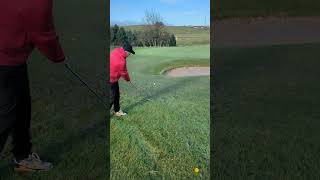 30 handicap chip over a bunker using Cobra Forged Tec One Length pitching wedge golf golfequipment [upl. by Roter464]