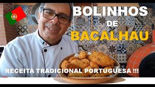 Bolinhos de Bacalhau Tradicionais Portugueses  Receita para o Natal e Páscoa [upl. by Aleda]