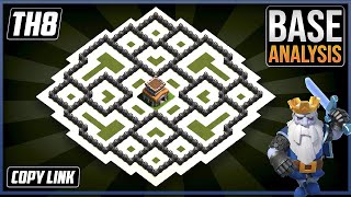 THE ULTIMATE TH8 HYBRIDTROPHYdefense Base 2024 Town Hall 8 Hybrid Base Design – Clash of Clans [upl. by Odericus]