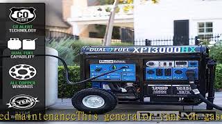 DuroMax XP13000HX Dual Fuel Portable Generator  13000 Watt Gas or Propane Powered  Electric Start [upl. by Austin]