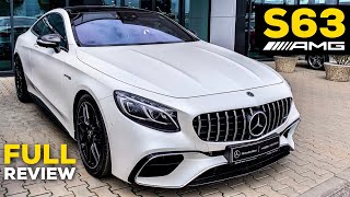 2019 MERCEDES AMG S63 Coupé V8 Full Review BRUTAL Sound Interior Exterior Infotainment Cashmere [upl. by Barthelemy]