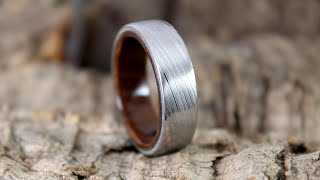 Making A Damascus Steel amp Wood Ring [upl. by Gladdie]