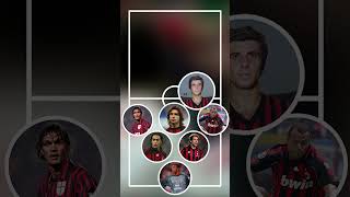 🔴⚫XI IDEAL HISTORICO DEL AC MILAN futbol italia fútbol milan acmilan milano shorts calcio [upl. by Mojgan]