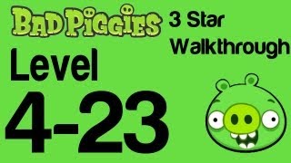 Bad Piggies 423 Flight in the Night Level 423 3 Star Walkthrough  WikiGameGuides [upl. by Airpal]