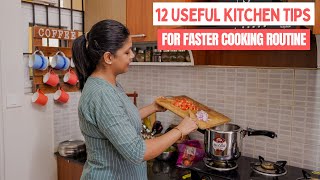 12 Useful Kitchen TipsHabits for Faster Cooking Routine  Time Saving Kitchen Tips [upl. by Ettenahs]