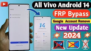 All Vivo V23e 5G Android 14 FRP Bypass google unlock latest security NEW UPDATE 🔥🔥 [upl. by Adnowat]