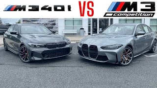 2024 BMW M3 Competition VS BMW M340i [upl. by Dnomsad]