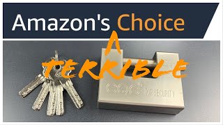 842 Picked in 2 Seconds Amazon’s Choice “High Security Padlock” [upl. by Sholley26]