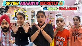 Spying Anaanya Secretly 24 Hours Challenge  Ramneek Singh 1313  RS 1313 VLOGS [upl. by Shear743]