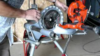 Ridgid 300 power threader in operation [upl. by Areis]