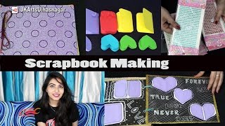 Scrapbook Making  5 Bases 26 Greeting Cards and Scrapbook Material and Tools  JK Arts 1144 [upl. by Naillik]