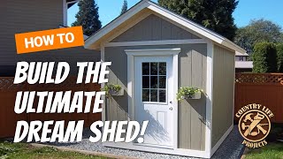 How to Build a Shed  Complete Shed Build From The Ground Up  15 Video Tutorials [upl. by Ellenehc]