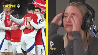 I CANT BELIEVE SHAKHTAR HAVENT SCORED 🤬 Abbi Summers REACTS To Arsenals Champions League Win😭 [upl. by Nesral812]