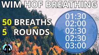 Wim Hof Guided Breathing Session  5 Rounds 50 Breaths Advanced New Version No Talking [upl. by Modesty814]